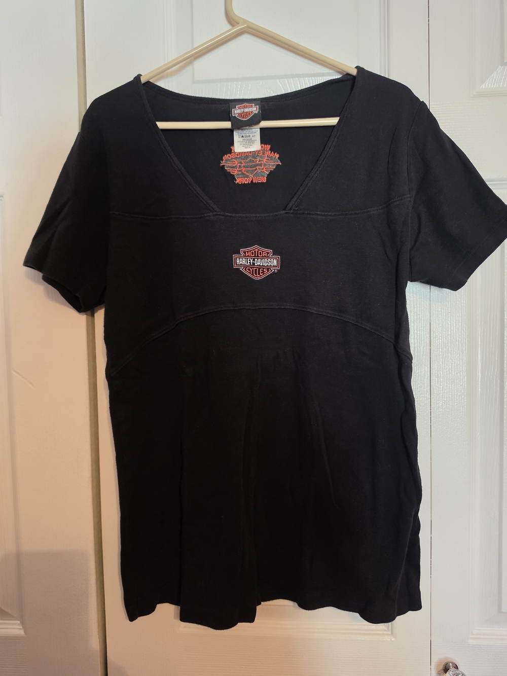 Harley-Davidson Women's Black V-Neck Logo Tee